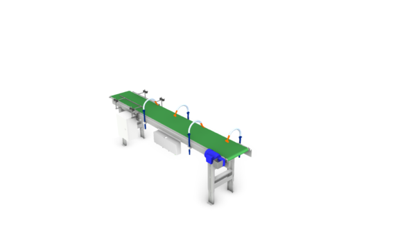 The Managed Water Dosing Unit is an efficient, reliable solution for watering potted plants on a production line. Water is automatically turned on and off as pots pass by each nozzle. Water flow is fully controllable, allowing for the desired amount to be applied to each pot consistently. Nozzles can be quickly adjusted when changing production runs of different pot sizes.